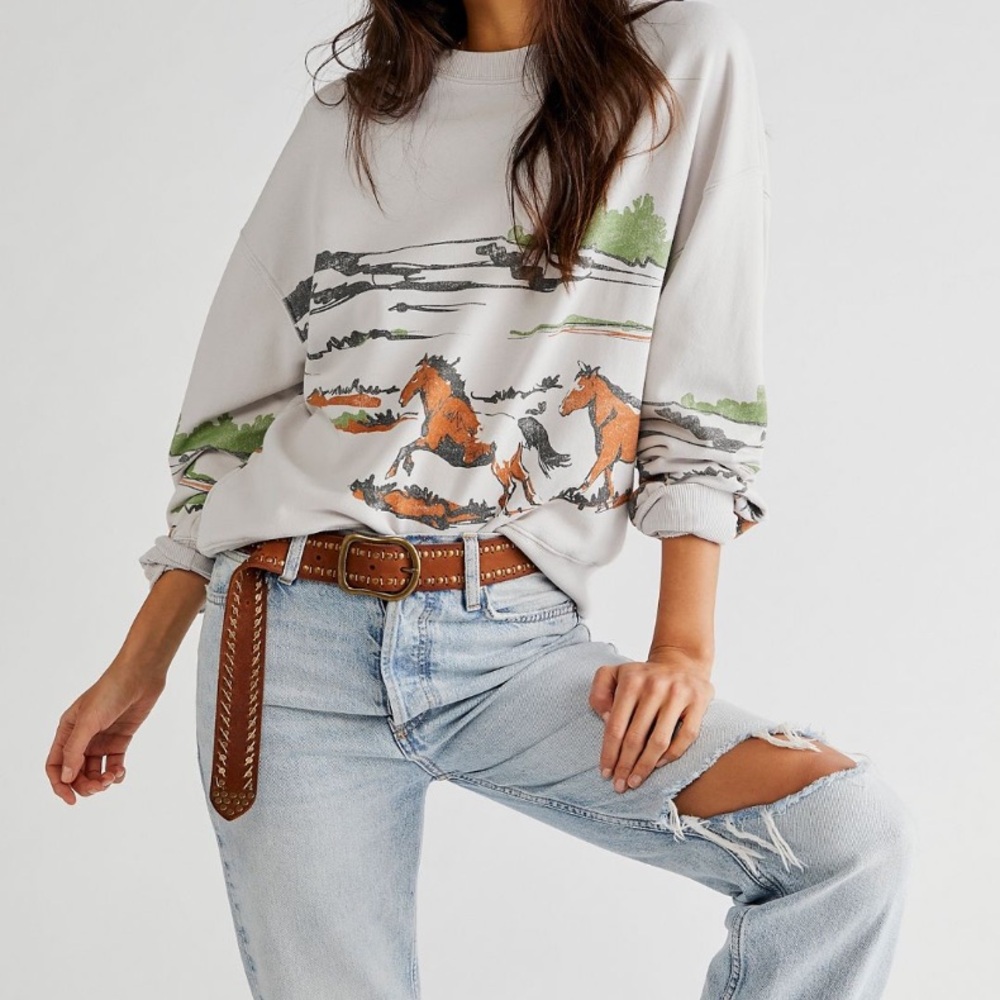 Daydreamer Running horses Oversized Sweatshirt